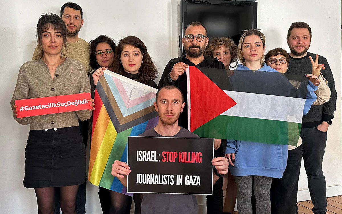 bianet, Filistinli gazetecilerle dayanışıyor