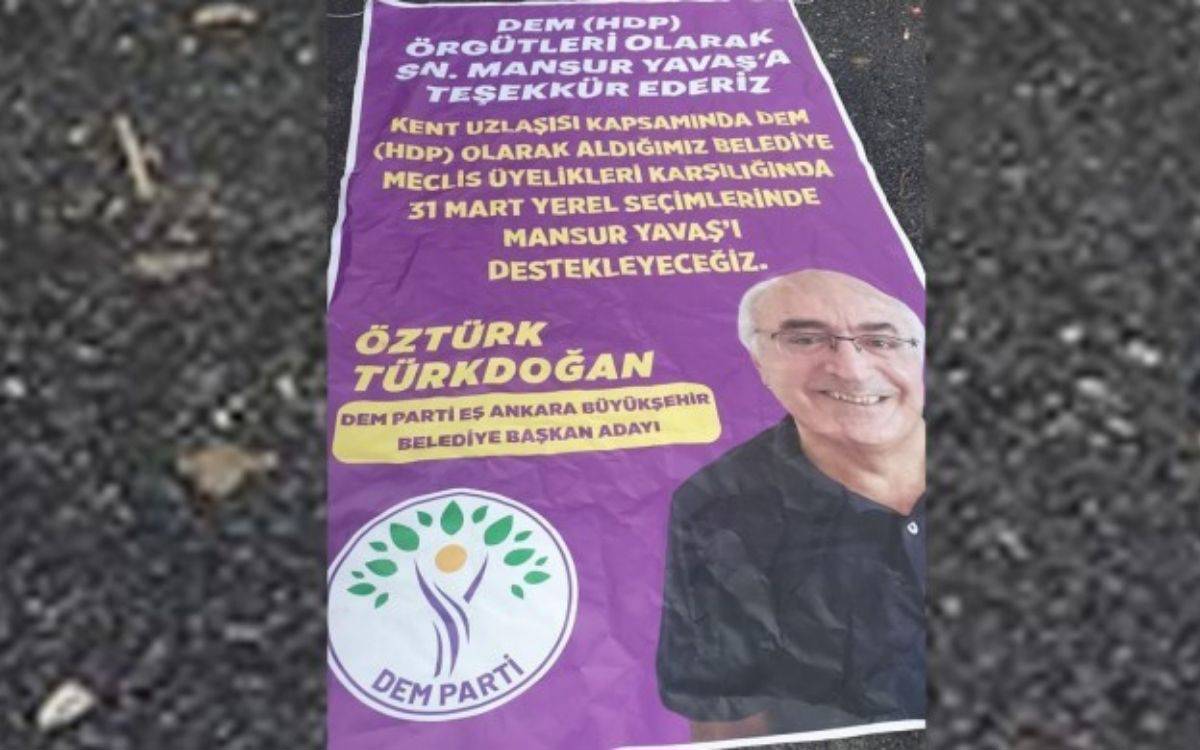 Ankara'da sahte DEM Parti afişleri basıldı