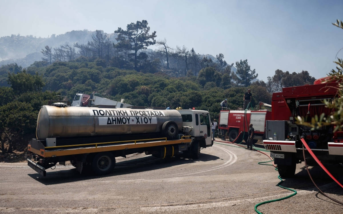 Sakız Adası'ndaki orman yangını kontrol altına alındı