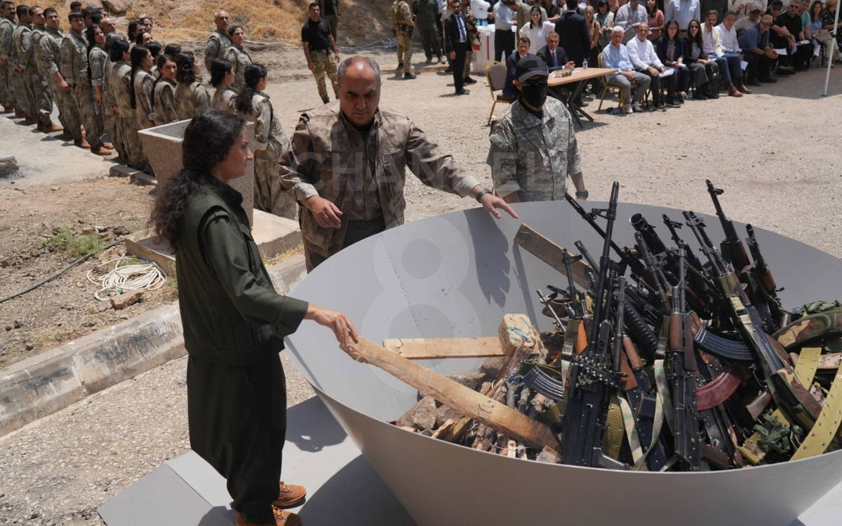 PKK holds disarmament ceremony to end four-decade armed struggle