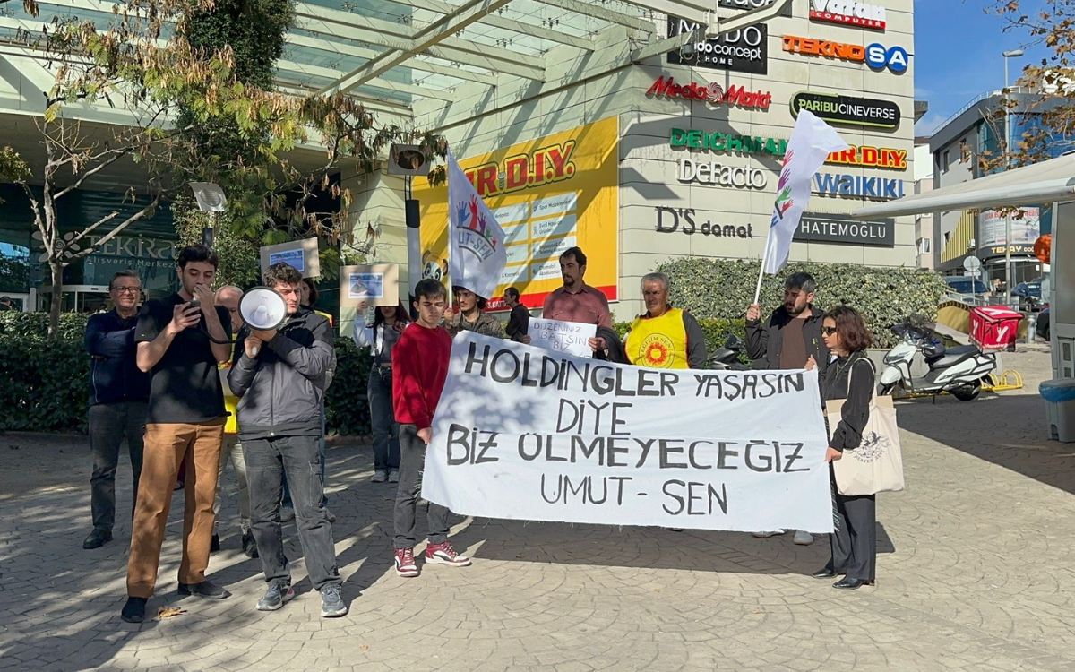 Fabrikada yanarak hayatını kaybeden Mustafa Eti için eylem