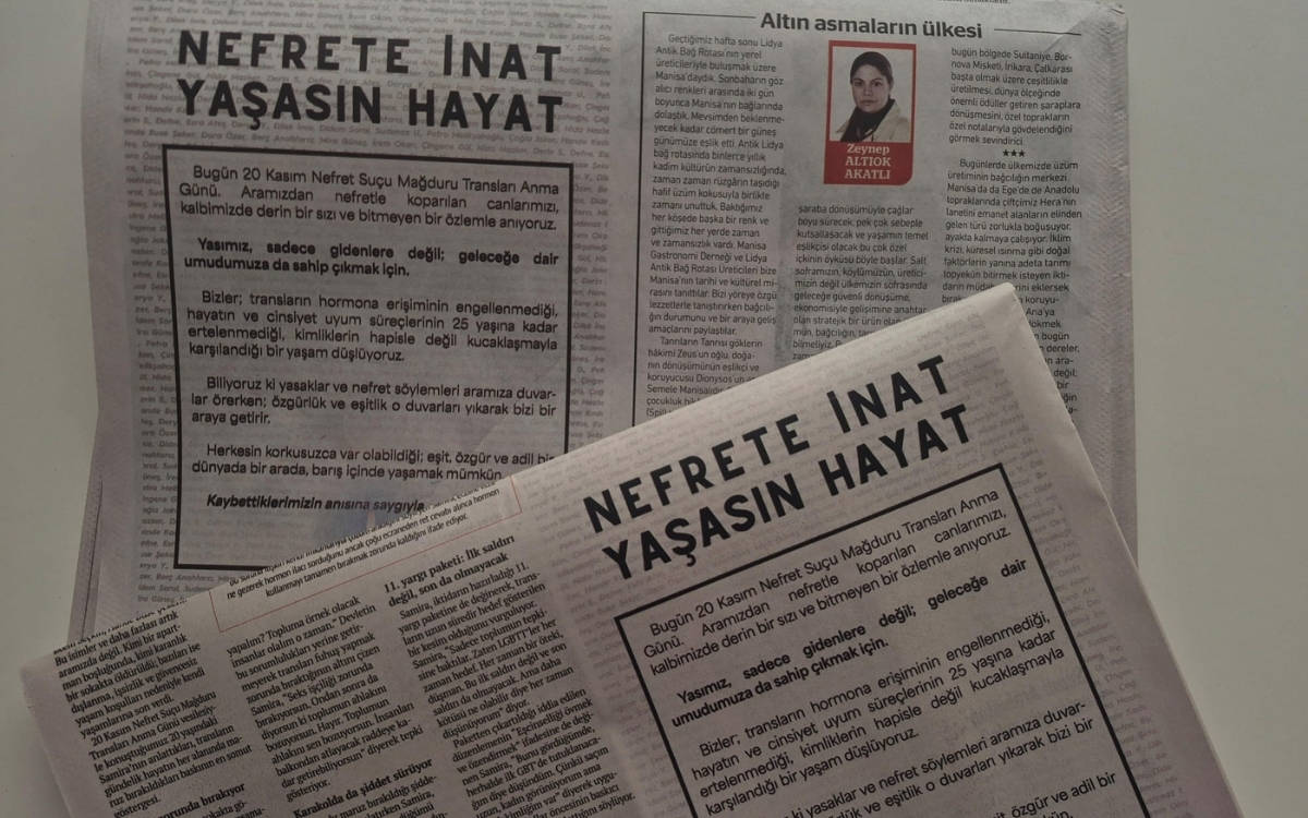 “Yasımız, sadece gidenlere değil; geleceğe dair umudumuza da sahip çıkmak için”