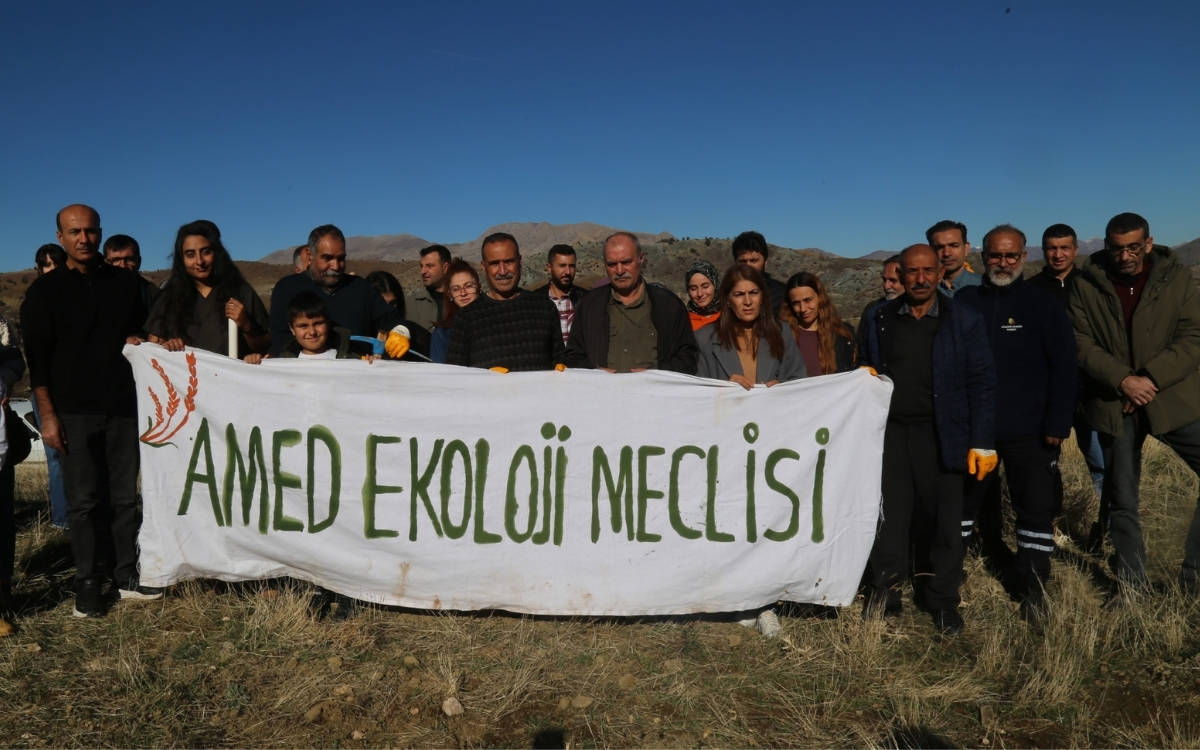 Kürt kentlerinde ekoloji mücadelesi: 10 bin meşe palamudu toprakla buluştu