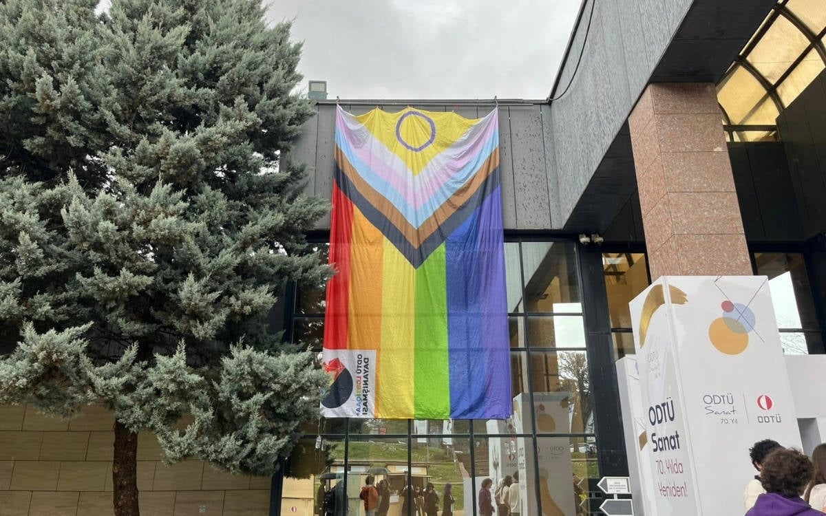 ODTÜ’de LGBTİ+fobik sansür protesto edildi