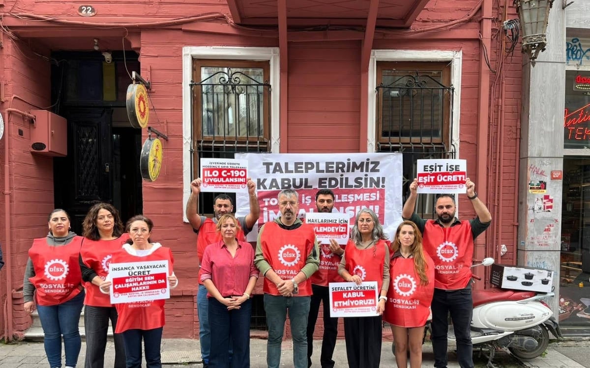 Eğitim-Sen emekçileri iş bıraktı