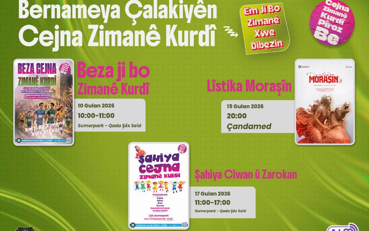 Şaredariya Amedê Cejna Zimanê Kurdî wê bi çalakiyên cihêreng pîroz bike