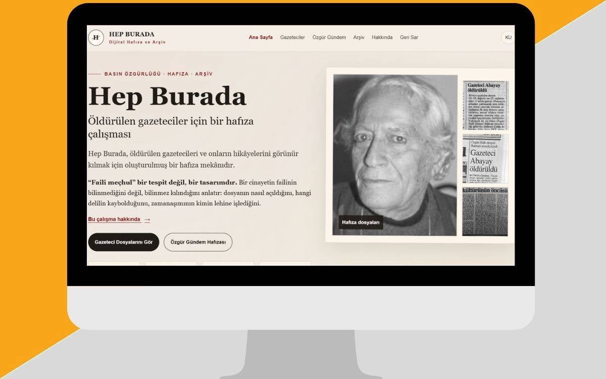 Öldürülen gazeteciler için bir hafıza çalışması: Hep Burada