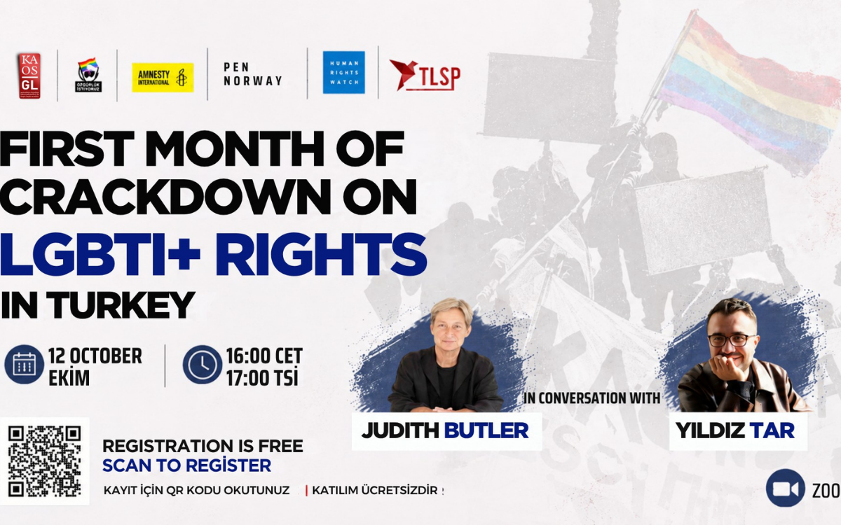Judith Butler ve Yıldız Tar LGBTİ+’lara yönelik baskıları konuşacak