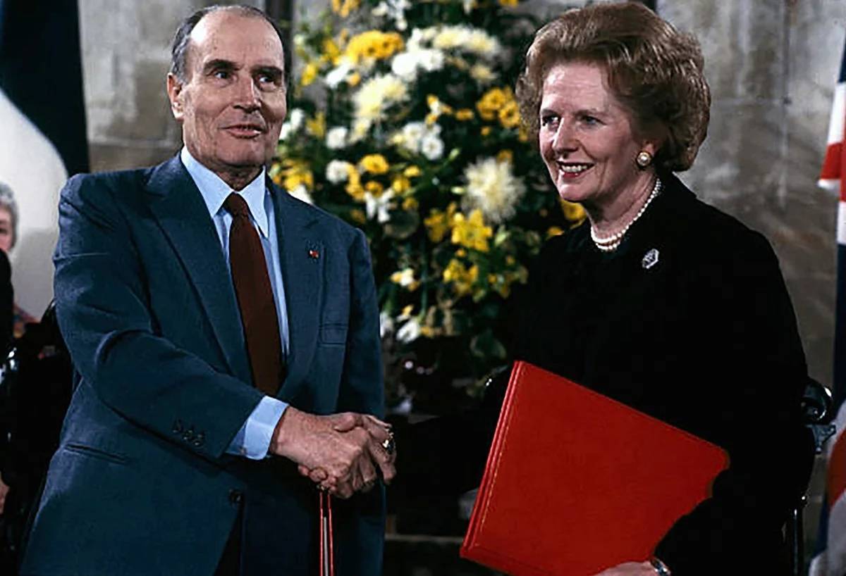 François Mitterand ve Margaret Thatcher