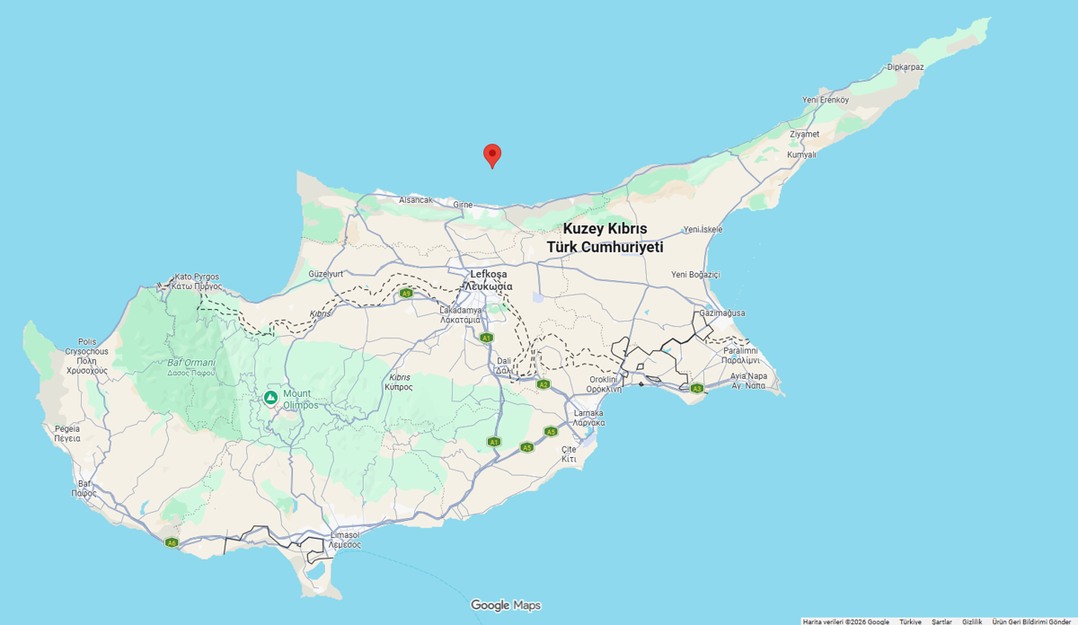 *Geminin kaza konumu. (Kaynak: Google Maps)