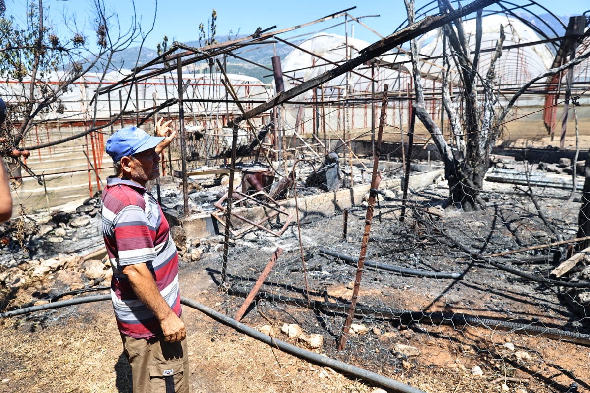 Greenhouses destroyed in Kaş
