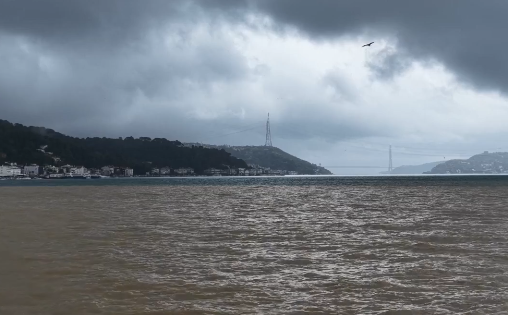 Water turned brown in Bosphorus Strait