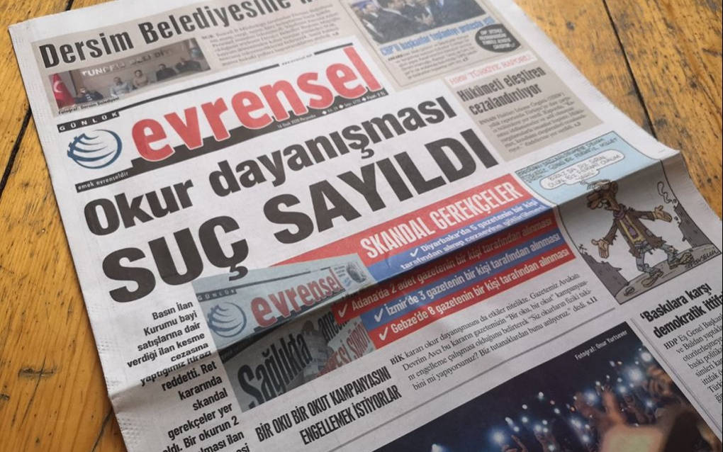 Evrensel newspaper loses the 'official announcements' legal case