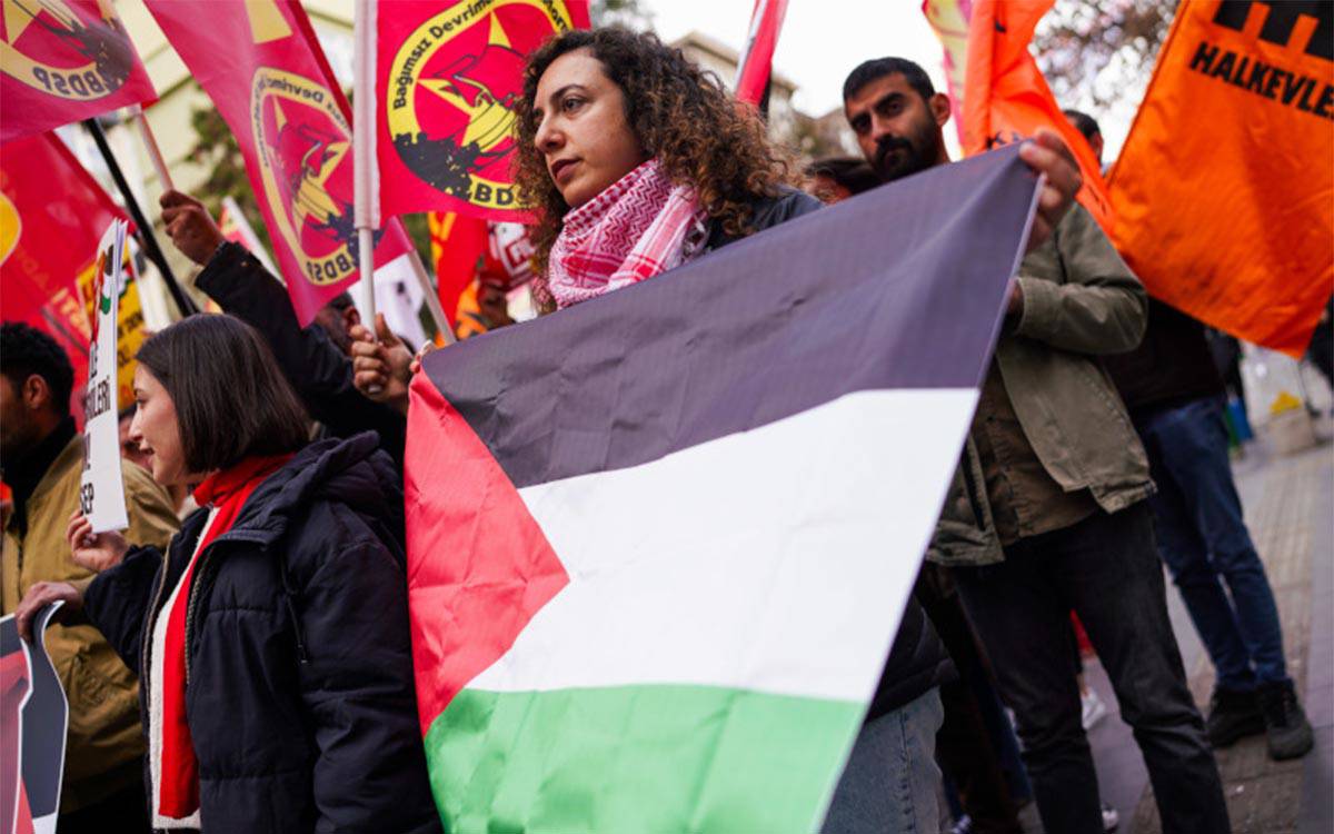 Ankara'da Filistin eylemi: "İsrail ile tüm ilişkiler kesilsin"