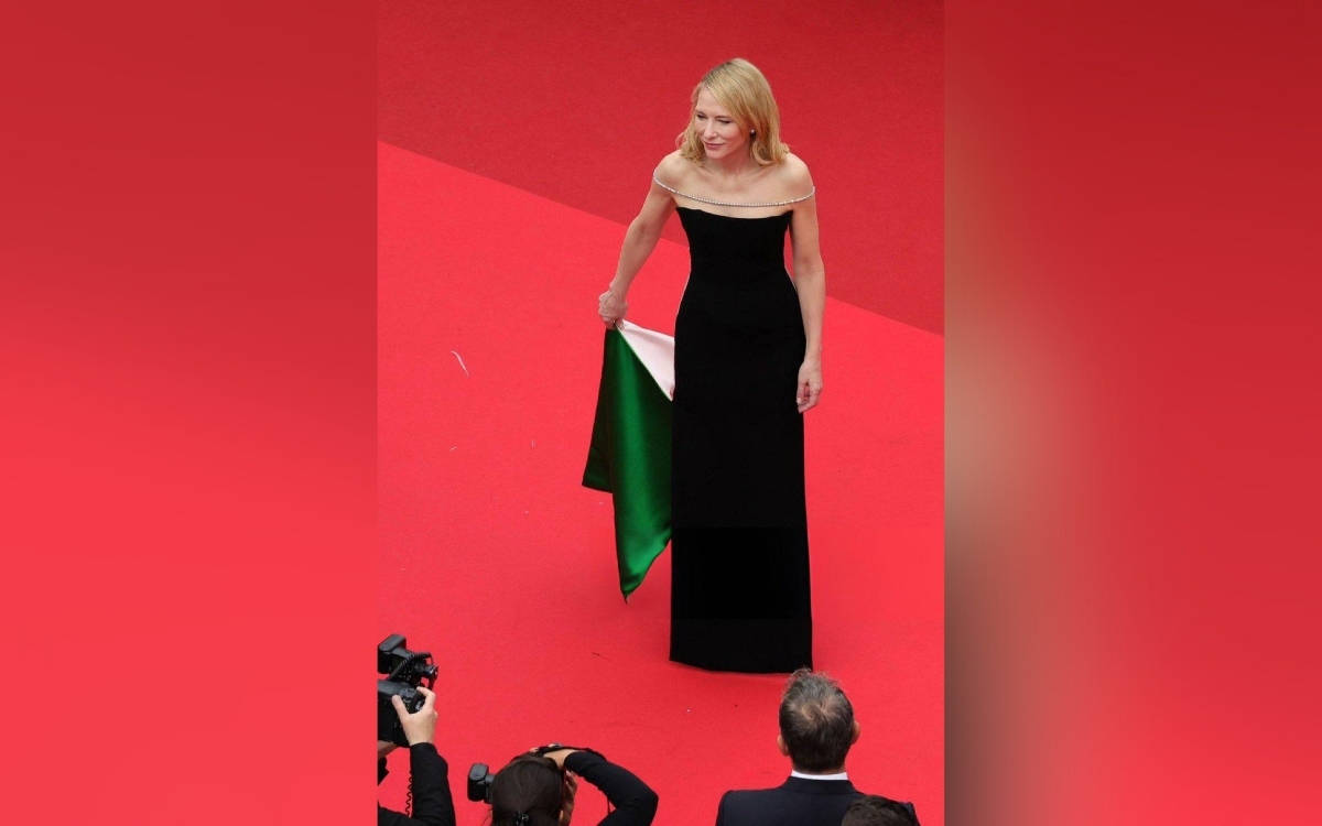 Cate Blanchett, Cannes kırmızı halısında Filistin’le dayanıştı