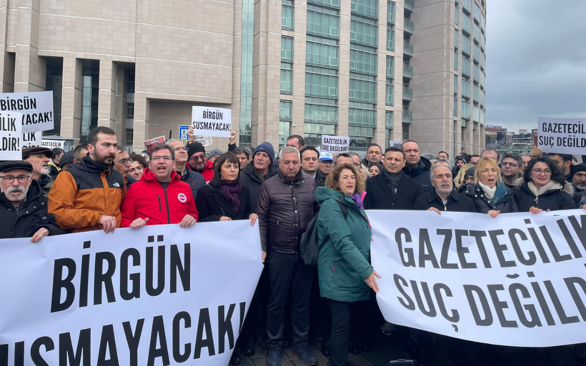 Çağlayan’da BirGün’e destek eylemi: “Susmayacağız”