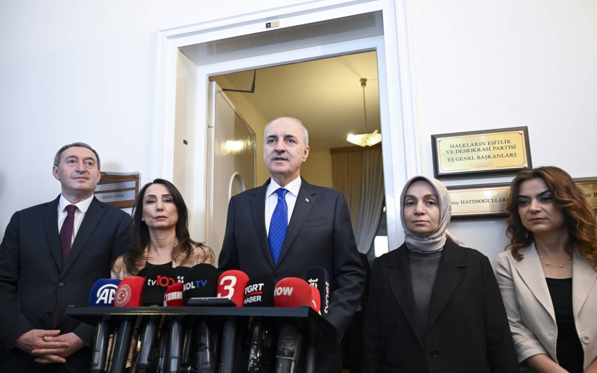 TBMM Başkanı Kurtulmuş, DEM Parti'yi ziyaret etti