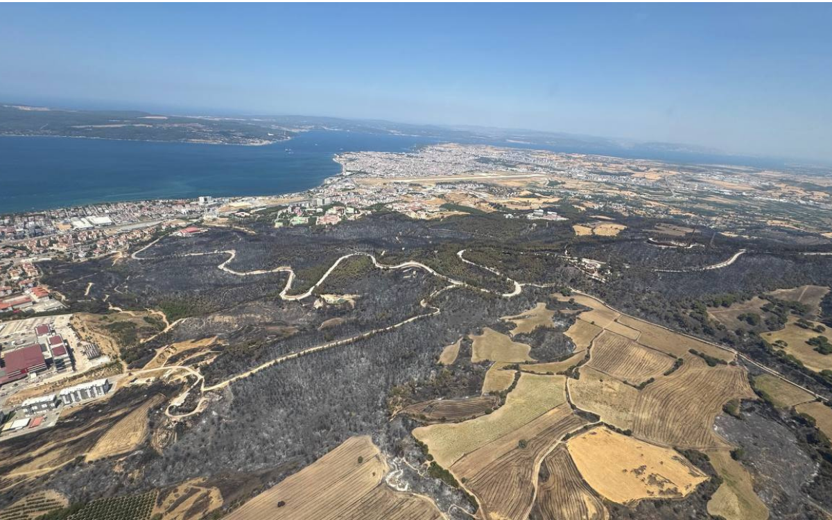 Çanakkale’deki orman yangını ikinci gününde kontrol altına alındı