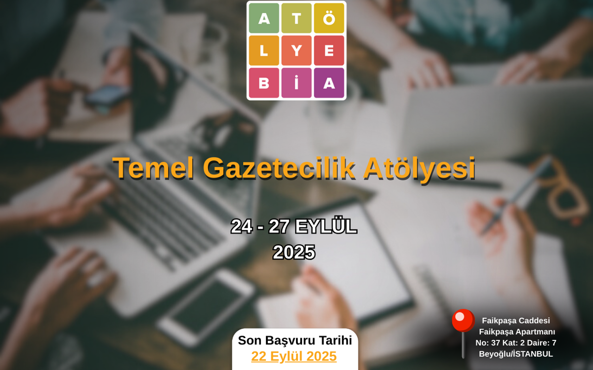 Atölye BİA’dan Temel Gazetecilik Atölyesi’ne çağrı