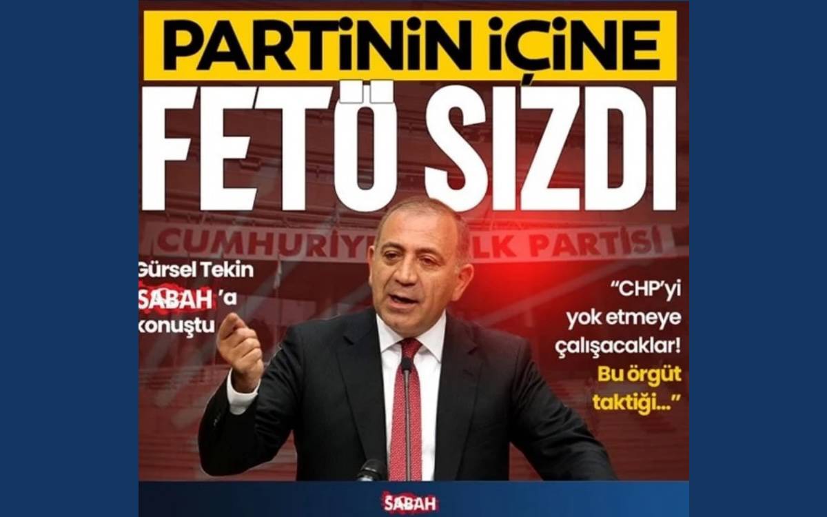 Kongre toplama başvurusu reddedilen Tekin'e göre, CHP'nin AKP'ye muhalefeti "FETÖ'cülük"