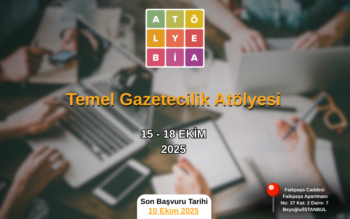 Atölye BİA’dan Temel Gazetecilik Atölyesi’ne çağrı