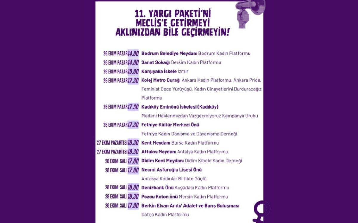 Kadınlar ve LGBTİ+’lar 11. Yargı Paketi’ne karşı alanlarda: Aklınızdan bile geçirmeyin
