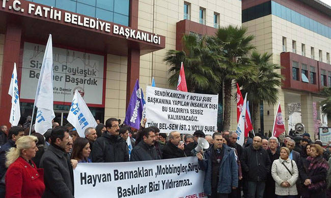 Fatih Belediyesi Tüm Bel Sen'li Çalışanlara Saldırdı