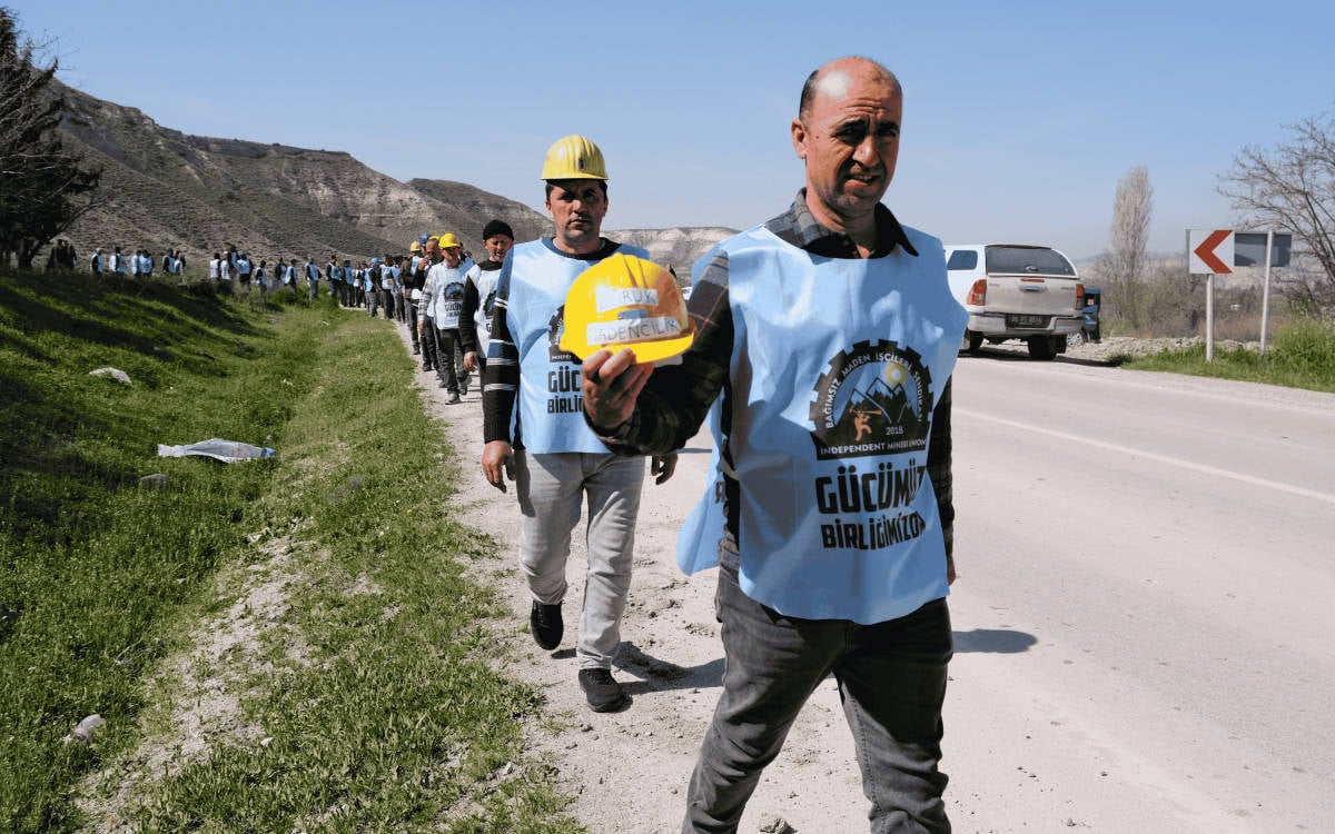 Doruk Madencilik işçileri hakları için beşinci kez Ankara’ya yürüyor