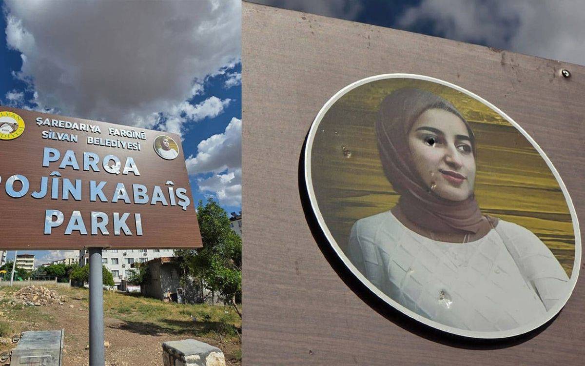 Silvan'da Rojin Kabaiş tabelasına silahlı saldırı