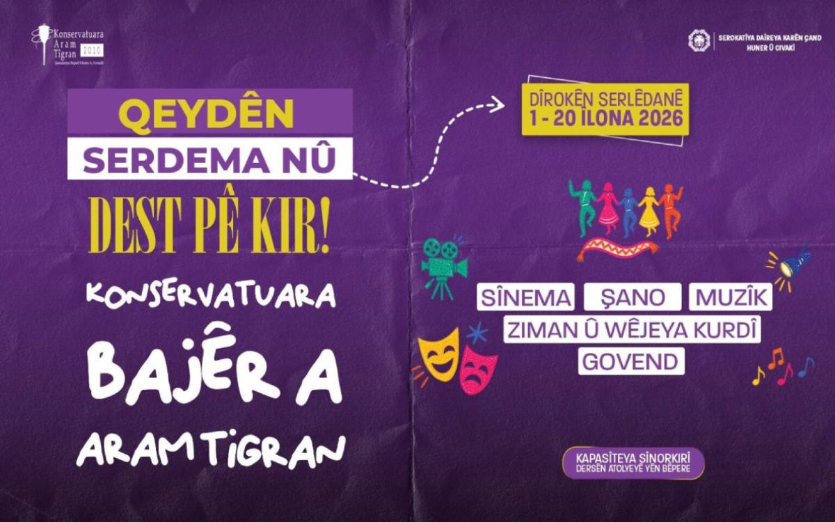 Li Amedê serlêdanên ji bo Konservatuvara Bajar a Aram Tîgranî dest pê kirin
