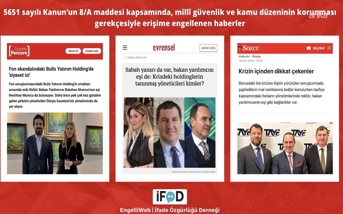 Fon krizi sansür gerekçesi oldu: Yargı, haberleri, iktisatçı ve gazetecilerin hesaplarını engelliyor