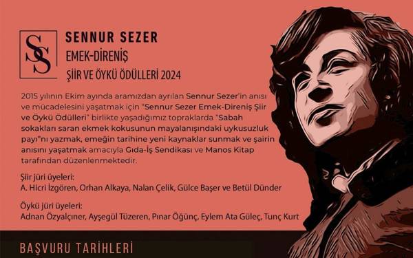Sennur Sezer Emek-Direniş Şiir ve Öykü Ödülleri’ne başvurular başladı