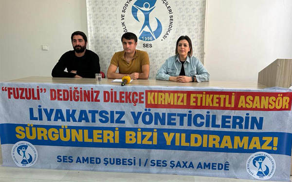 Diyarbakır’da hastane sorunlarını dile getiren SES temsilcisine iki kez sürgün
