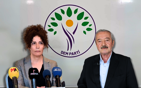 DEM Parti İzmir adayları Akın Birdal ve Türkan Aslan Ağaç oldu