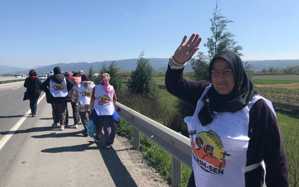 Agrobay işçilerinin Ankara yürüyüşü başladı