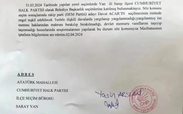 /haber/chp-expels-official-who-seeks-cancellation-of-dem-candidates-mandate-293903