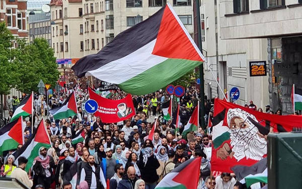 Malmö’de İsrail protestoları: "Filistin’in yanındayız"