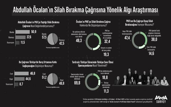 Yüzde 57,5 "Öcalan'ın Çağrısı"nı olumlu karşılıyor