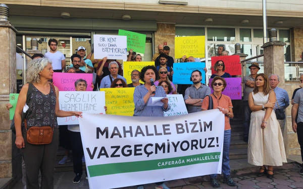 Caferağa Mahallesi afet toplanma alanında lüks konut ihalesine karşı eylem