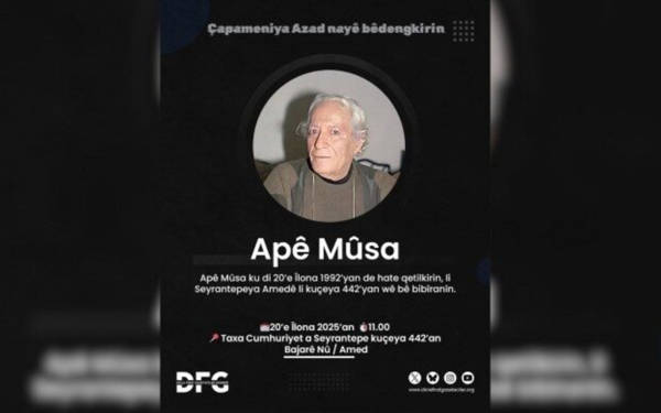 Apê Mûsa dê li Amed û Mêrdînê bê bibîranîn