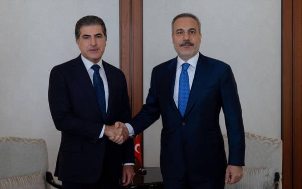 Dışişleri Bakanı Fidan ile IKBY Başkanı Barzani görüştü