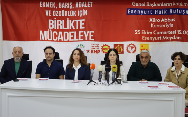 İstanbul halk buluşmasına çağrı: Ekmek, barış, adalet ve özgürlük için birlikte mücadeleye