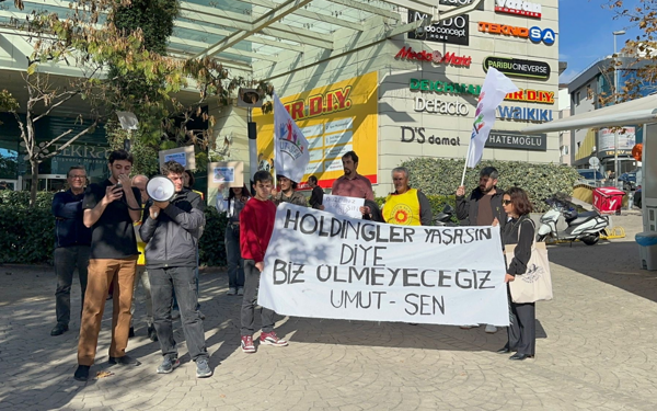 Fabrikada yanarak hayatını kaybeden Mustafa Eti için eylem