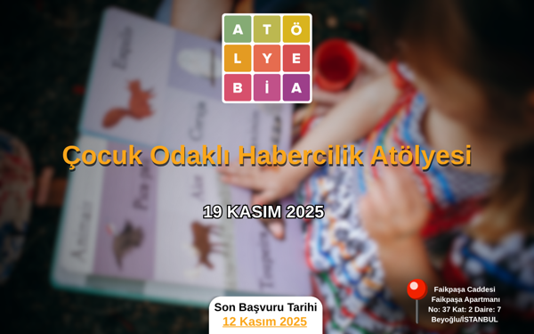 Atölye BİA’dan Çocuk Odaklı Habercilik Atölyesi’ne çağrı