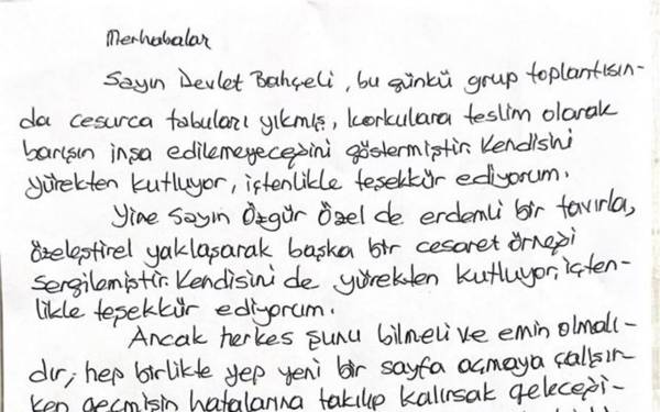 Demirtaş'tan Bahçeli ve Özel'e teşekkür: Kimseye kırgınlığım yok