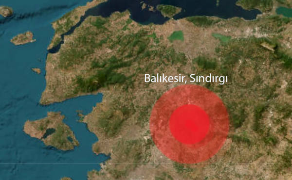 Sındırgı'da 4,9 büyüklüğünde deprem