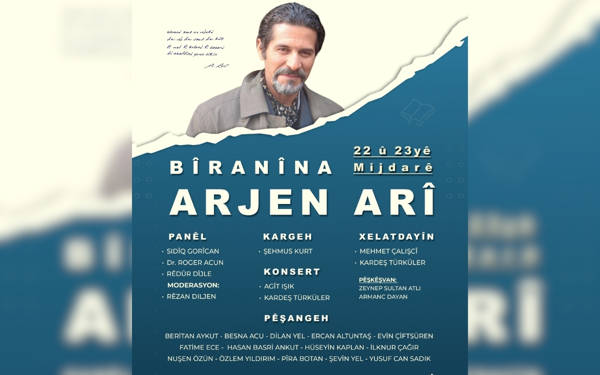 Helbestvan Arjen Arî dê bi çalakiyên curbecur were bibîranîn