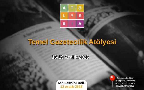 Atölye BİA’dan Temel Gazetecilik Atölyesi’ne çağrı