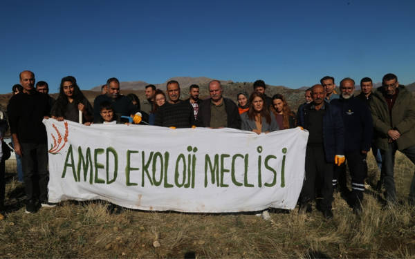 Kürt kentlerinde ekoloji mücadelesi: 10 bin meşe palamudu toprakla buluştu