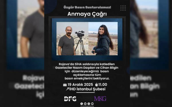 Rojnameger Nazim Daştan û Cîhan Bîlgîn dê li Stenbolê bên bibîranîn